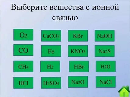 Выберите ряд веществ образованных ковалентной связью
