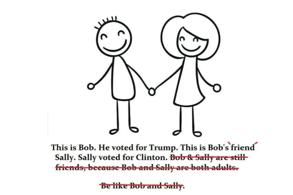 Now we can be friends. Until next time friends. Figures holding hands. Outcome meme.
