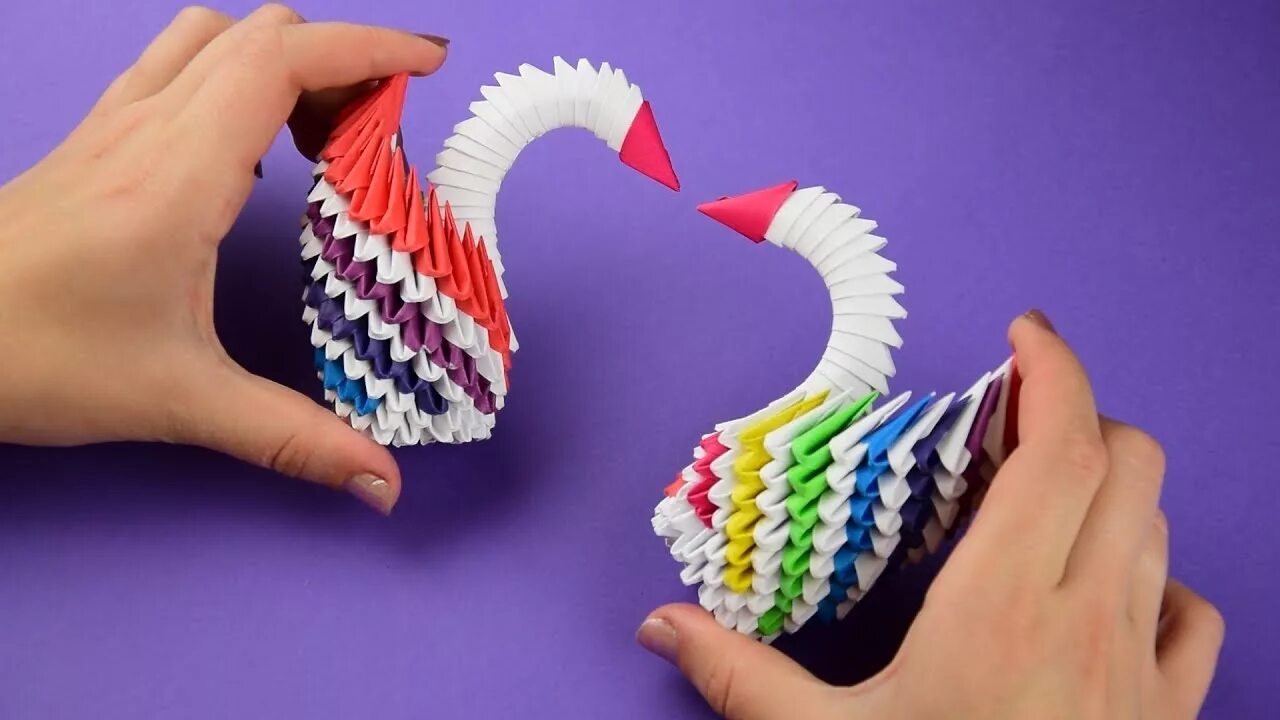 Пошаговое лебедя оригами. Модульное оригами. Модульные поделки. Модульное оригами из бумаги. Фигурки из модулей.