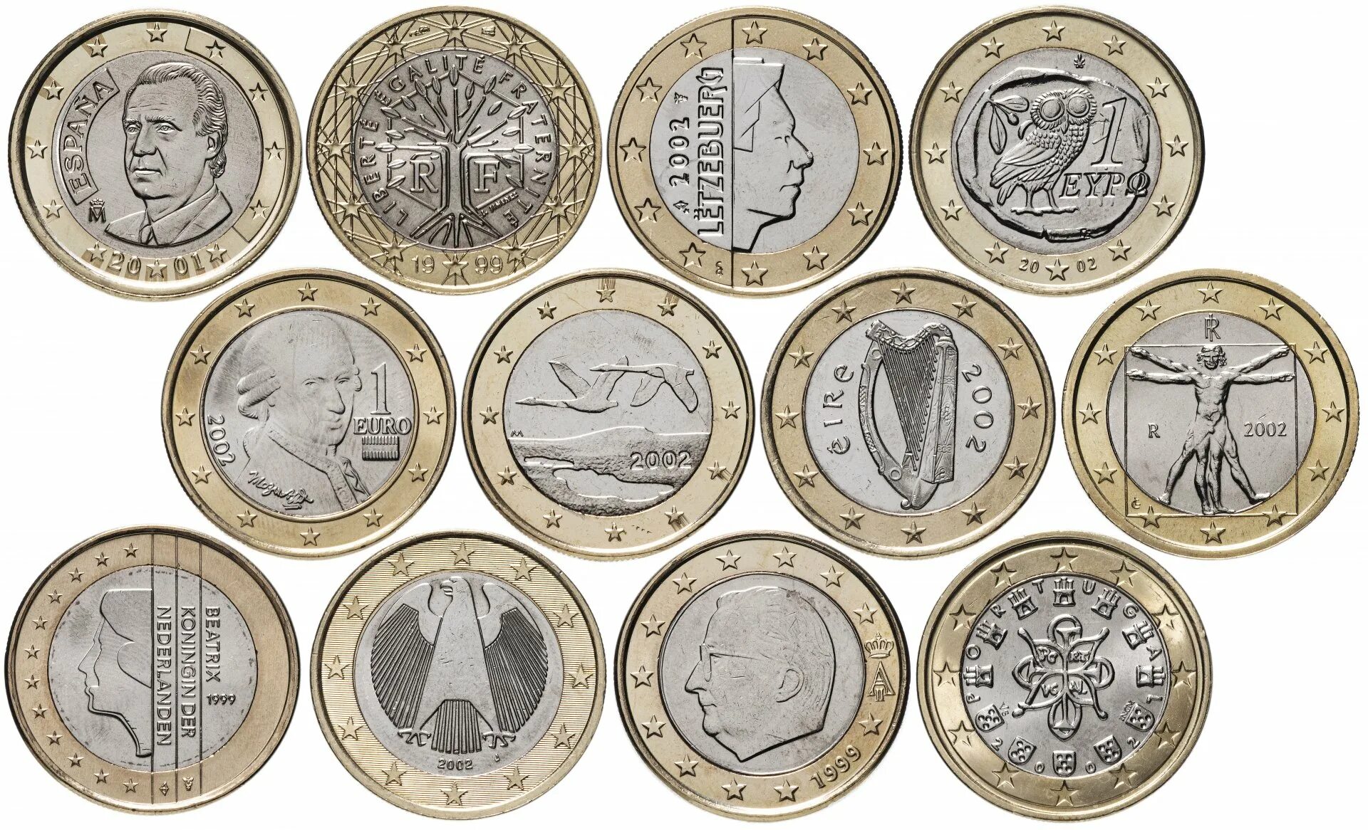 Сколько монет евро. Монеты евро 2002 1 лепто. Коллекционные монеты евро. Редкие монеты евро. Набор монет 2002.
