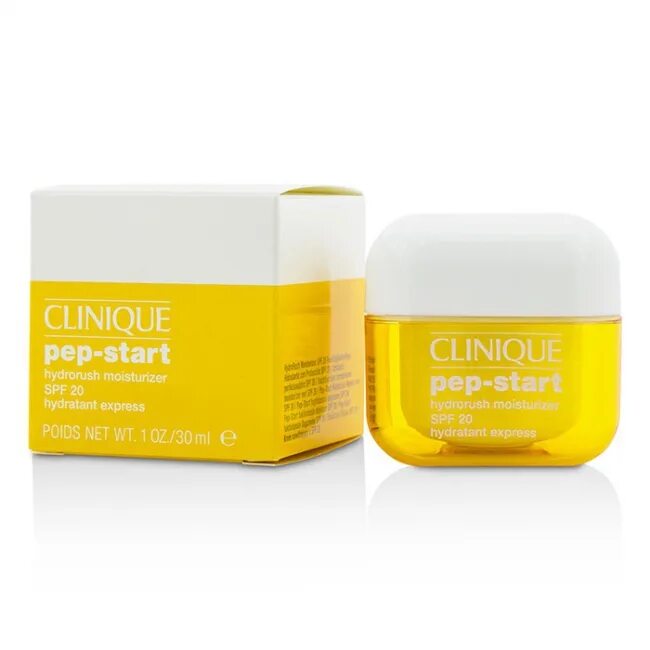 Увлажняющий крем для лица с spf 50. Clinique Pep-start. Clinique желтый крем. Clinique SPF 30 Moisturizer. Clinique Pep-start hydratant.