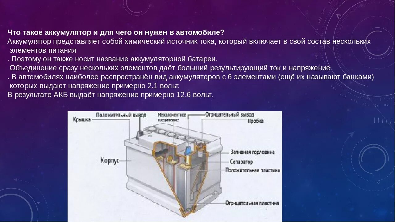 Аккумулятор для физики 8 класс. Аккумуляторная батарея физика 8 класс. АКБ для презентации. Аккумуляторная батарея презентация.