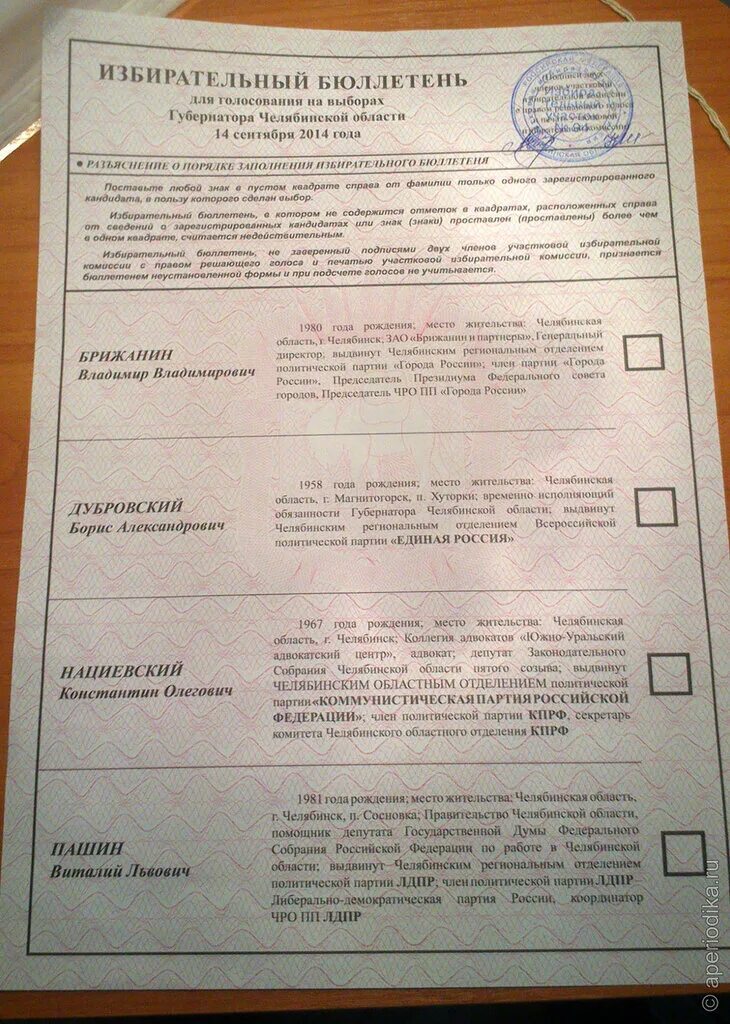Почему в бюллетене