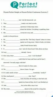 Present perfect continuous упражнения