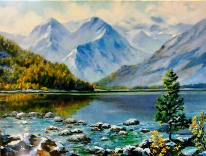 Нарисовать горы алтая
