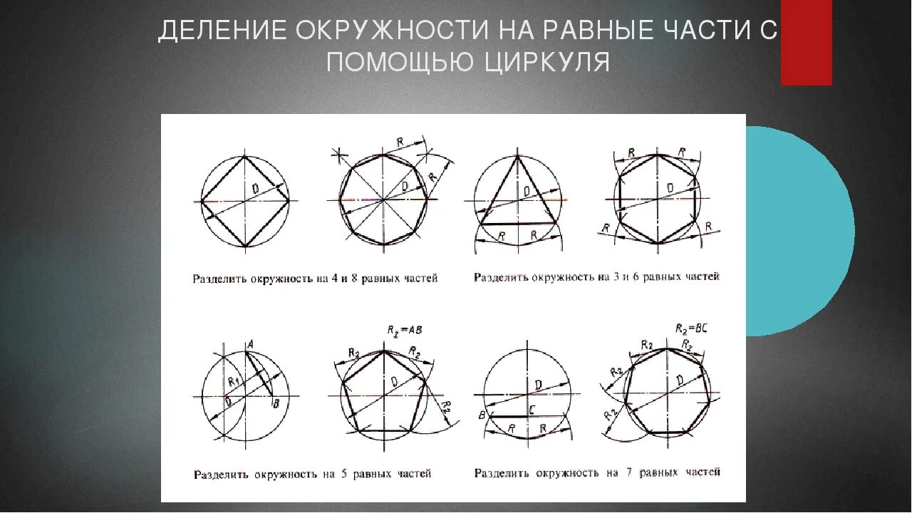 Деление круга на 4 части в старшей. Как разделить окружность на 6 угольник. Как разделить окружность на равные части с помощью циркуля. Окружность деление окружности на равные части. Деление окружности на равные части с помощью циркуля.