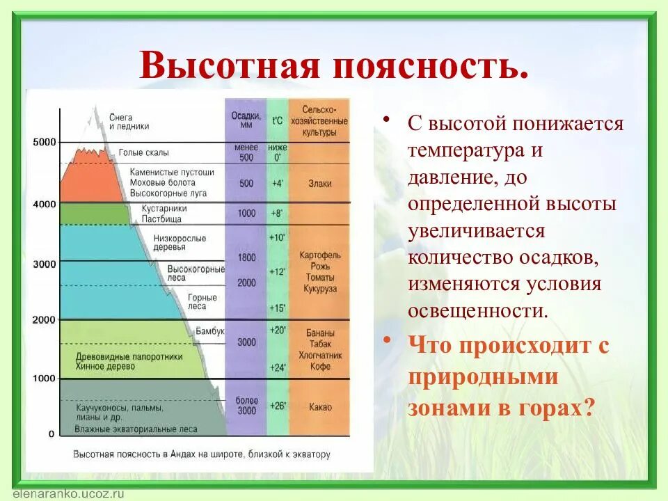 Факторы определяющие природную зональность