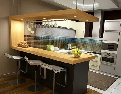 Проект кухни с стойкой