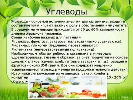 Источник энергии для организма