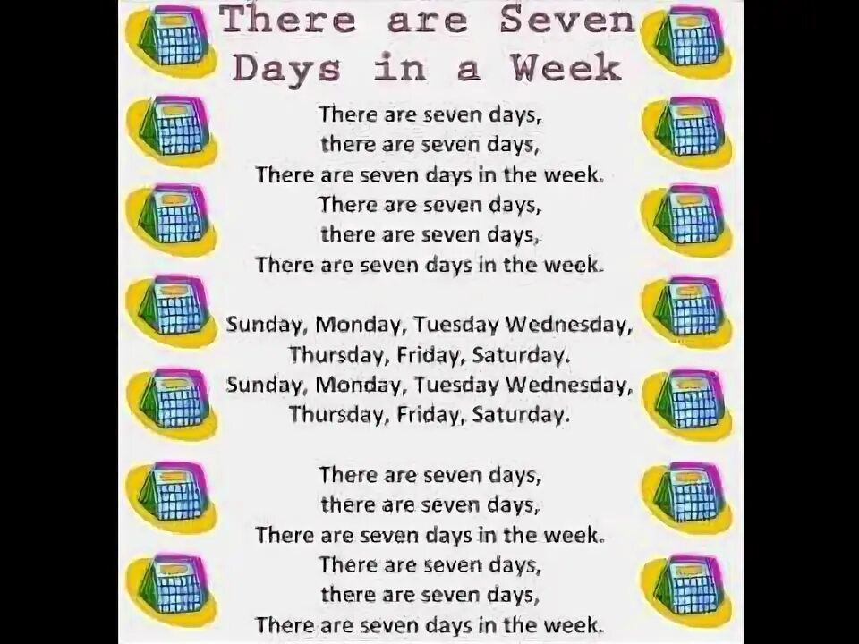 Песни 7 неделя. There are Seven Days in a week. Seven Days a week. 7 Days of the week. What are Seven Days of the week?.