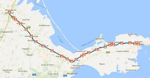 Карта маршрута поезда москва феодосия