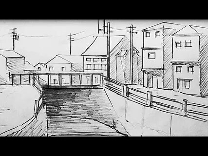 Single Point Perspective Drawing of a Street - Happy Family Art