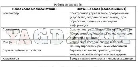 Работа со словарем