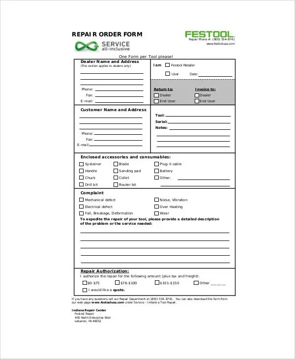 Order auto. Form example. extreme order formu.