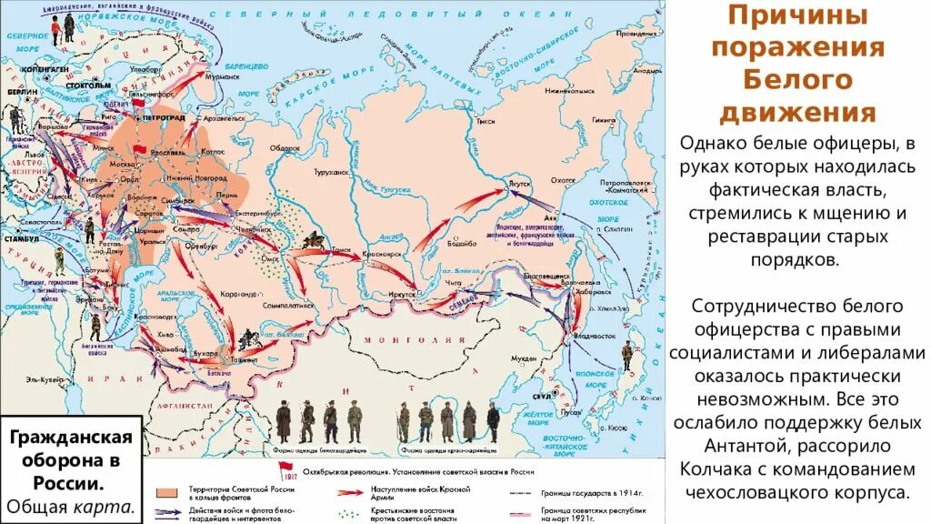 Гражданское движение в рф. Карта гражданской войны в России 1921. Карта гражданской войны в России 1919.