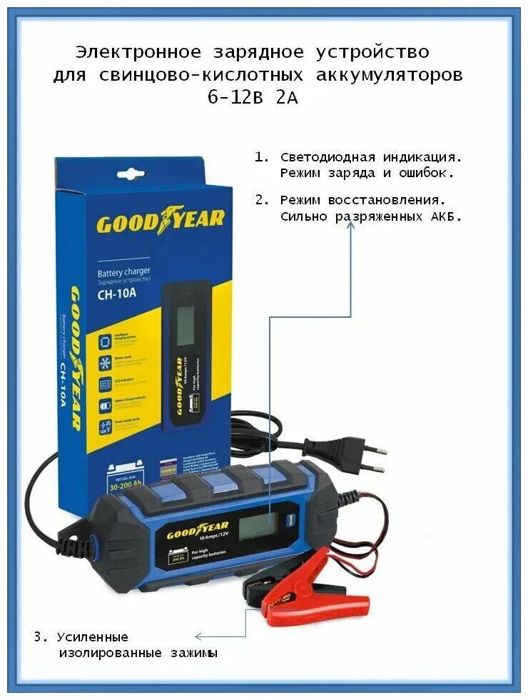 Зарядное goodyear ch 4a. Зарядное goodyear ch 4a