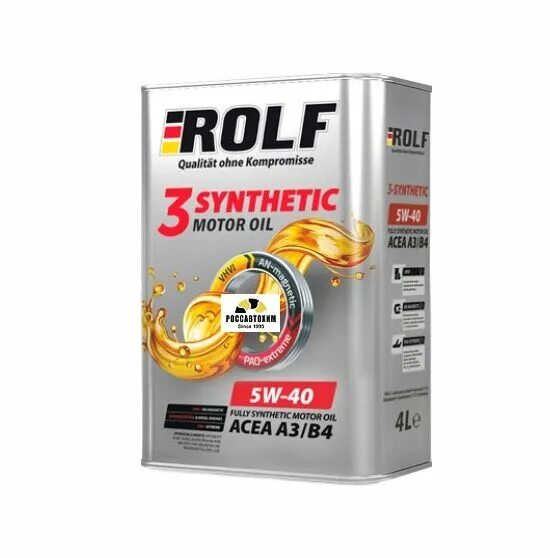 Rolf 5w40 a3 b4. РОЛЬФ 5w40 синтетика. Моторное масло РОЛЬФ синтетика 5w40 4 литра. Rolf 3-Synthetic 5w-40. Rolf 3 Synthetic 5w30 c3.