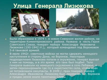 Улицы воронежа названные