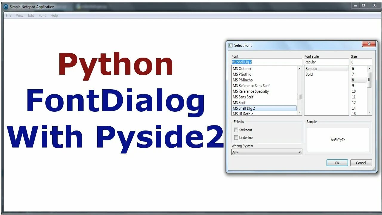 Шрифты в python. Pyside2. Qt Python. FONTDIALOG. Шрифты питон.