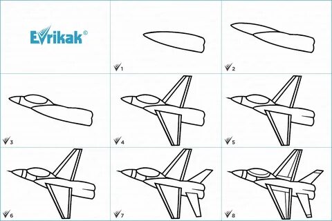Как нарисовать самолет поэтапно карандашом (53 фото) - легкие мастер-классы...