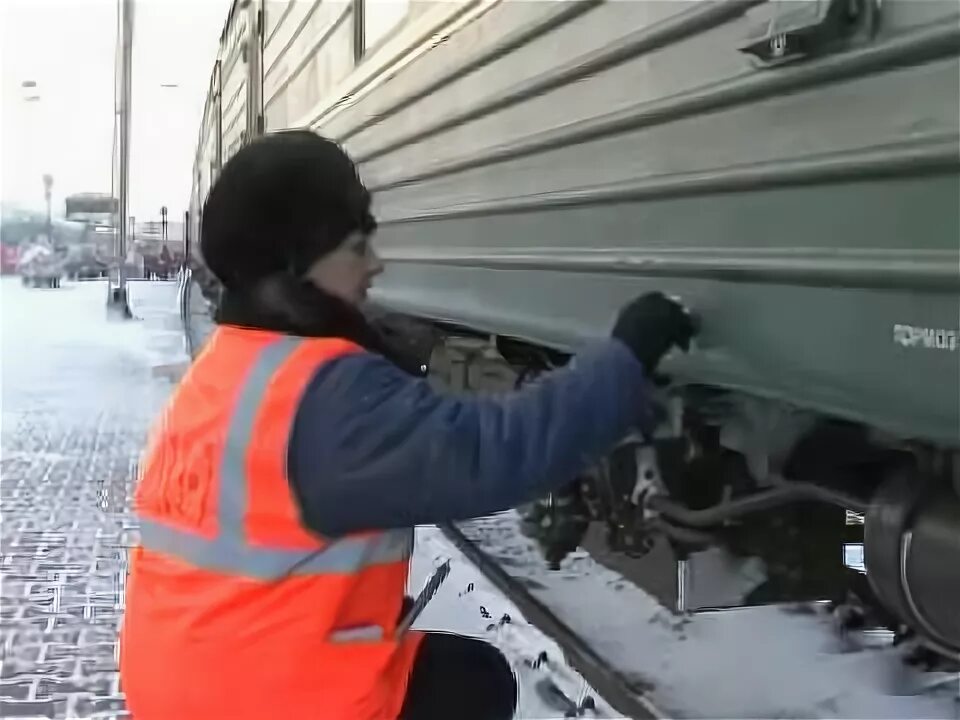 Опробование тормозов пассажирского вагона