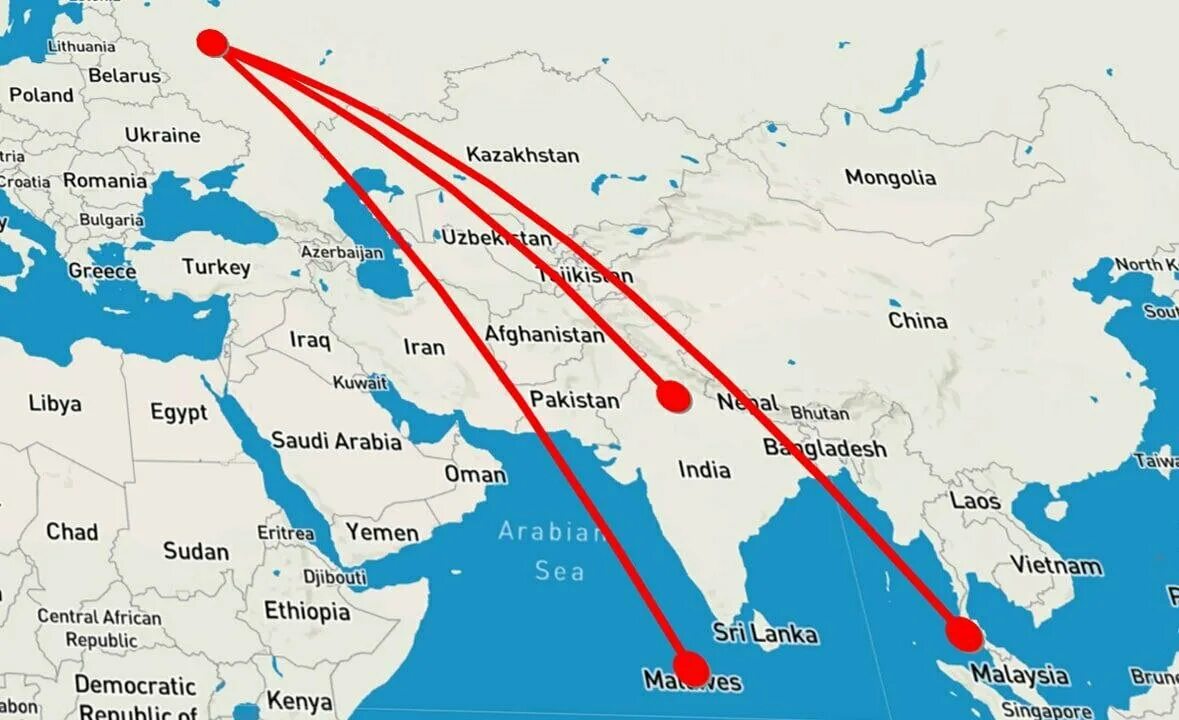 Лететь до малайзия. Путь самолета Москва Пхукет. Москва Пхукет карта перелета. Москва Пхукет маршрут самолета на карте. Москва Мальдивы перелет на карте.