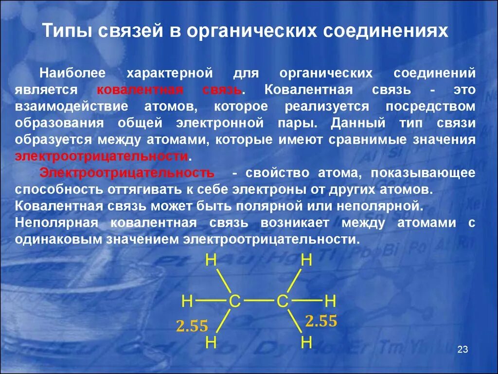 Структурные и электронные соединения. Типы химических связей в органической химии. Типы химических связей в органических соединениях. Виды и типы химических связей в органических веществах.. Типы химических связей в молекулах органических соединений.