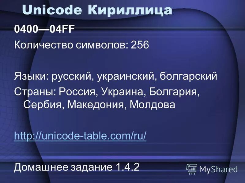 Юникод кириллица. Unicode кириллица. Сколькими битами кодируется 1 символ.