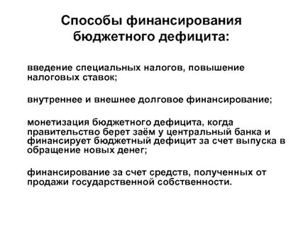 Политика бюджетного дефицита