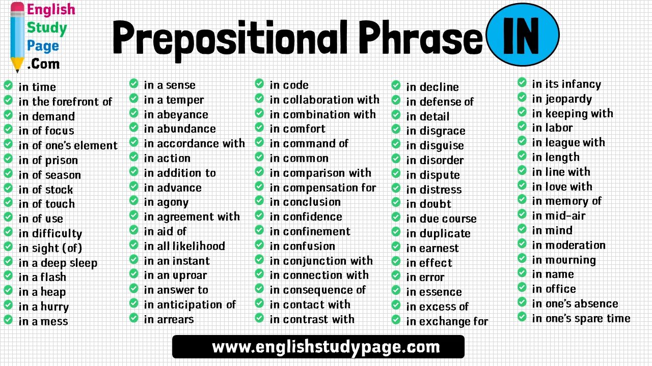 Prepositional phrases в английском. Prepositional phrases with in. Types of Prepositional phrase. Prepositional phrases at. Page phrase