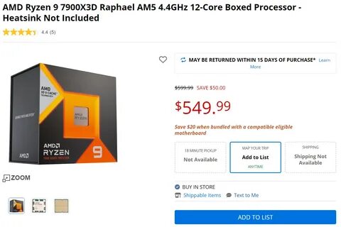 AMD Ryzen 7000 Desktop CPU Retailer Discounts: Ryzen 9 7950X3D Gets $100 .....