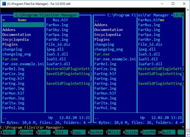 Интерфейс far Manager. Far Manager 3.0. Навигационные файловые менеджеры. Программа менеджер. Far files
