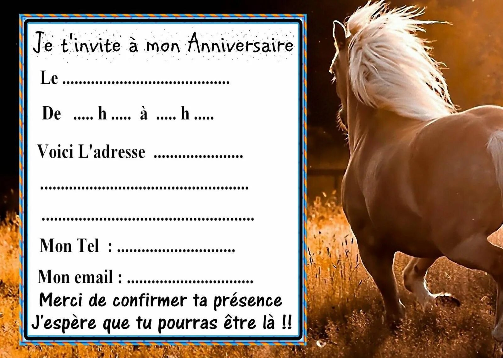 Invitation d'anniversaire. Carte d'Invitation. Carte d'Invitation anniversaire. Exemple carte d'Invitation d'anniversaire.