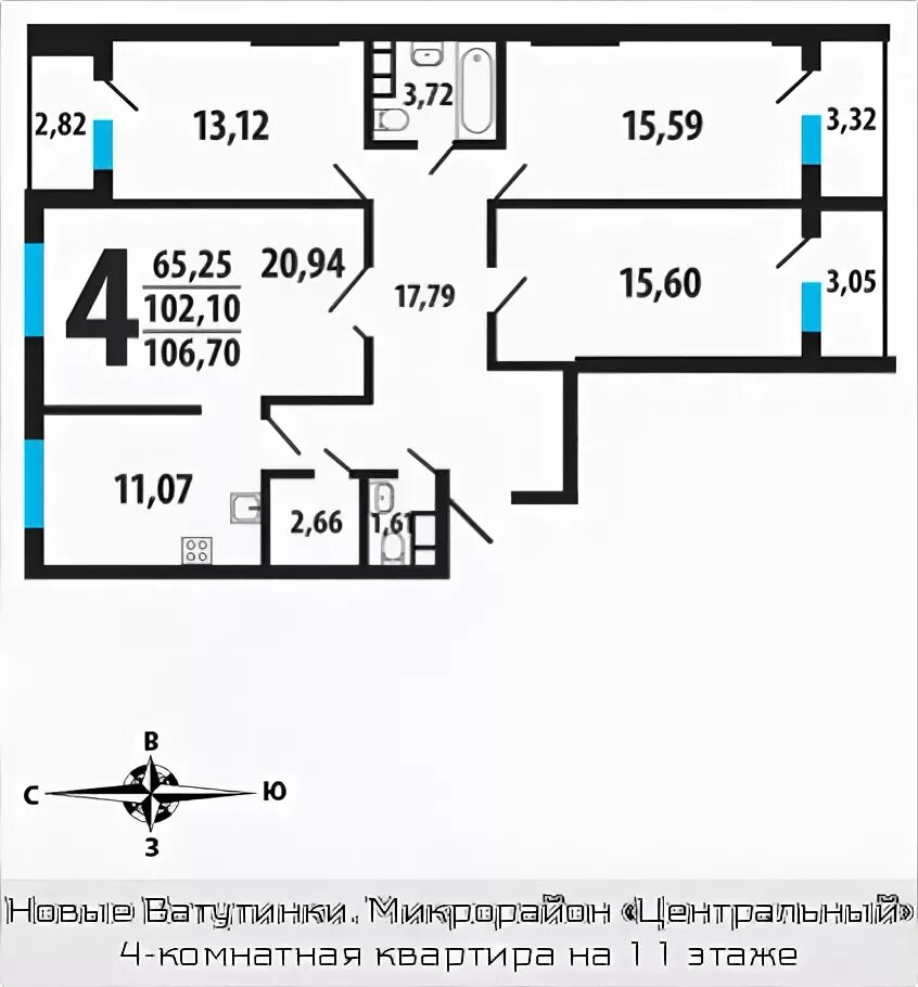 ЖК "Новые Ватутинки, мкр. Центральный, Десна" Москва г, Десеновское п, НАО, Десе