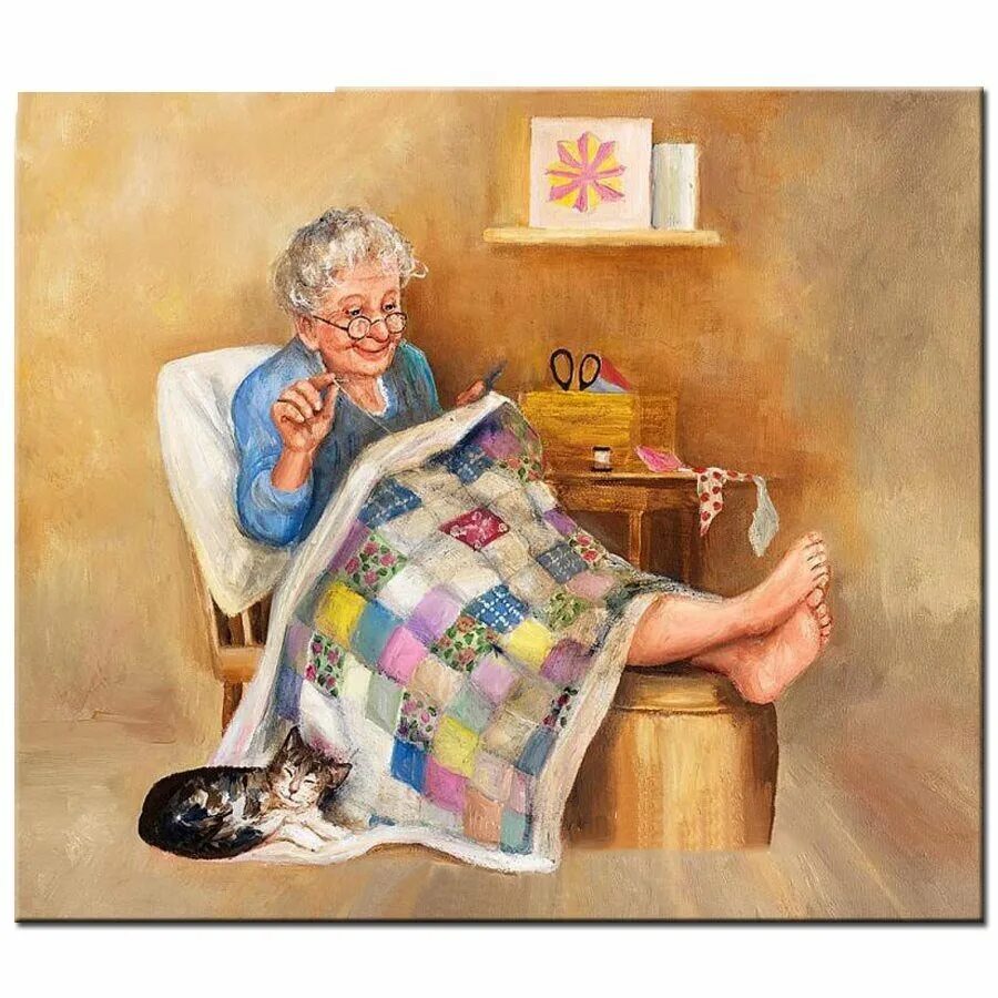 Веселая бабуся. Диана Денгель картины. Дайан Денгель счастливая старость. Мелисса Денгель. Диана Денгель картины старики.