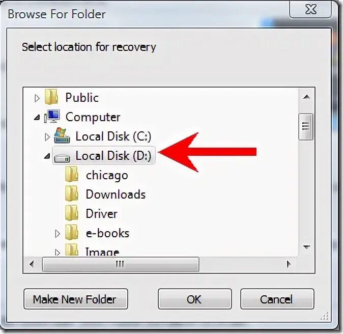 Folder dialog. Folder dialog