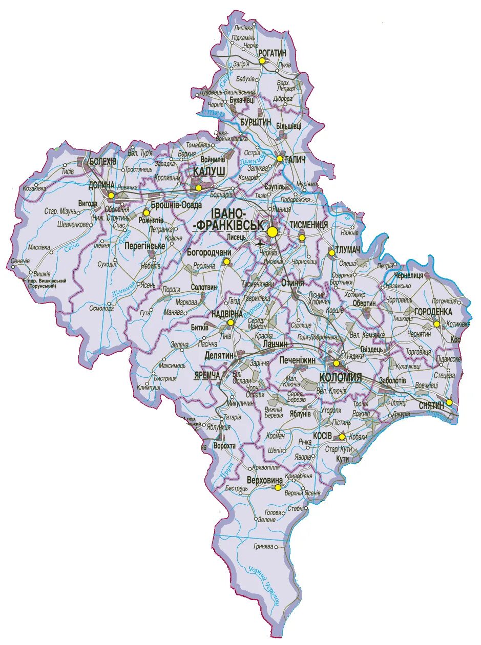 ивано-франковская область карта подробная. ивано-франковская область на карте. ивано-франковская обл карта. карта ивано франковской области подробная с городами и поселками. ивано франковск область на карте.