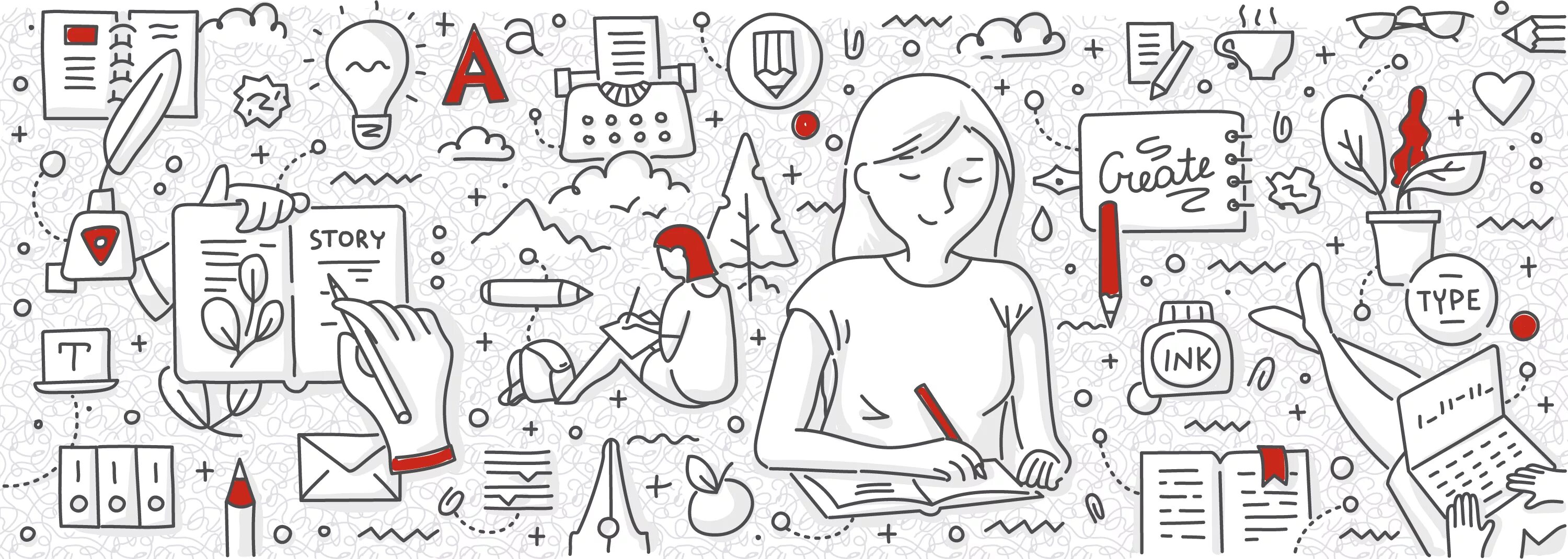Creating writing. Creating writing