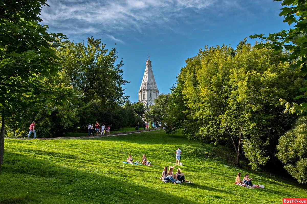 Описание фотографии природа. Парк-музей Коломенское Москва. Парк усадьба Коломенское. Природа музей заповедник Коломенское. Парк Музеон Коломенское.