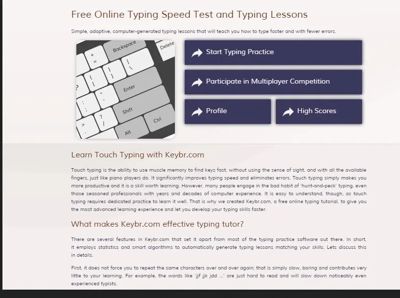 Improving typing. Typing.com. typing practice.