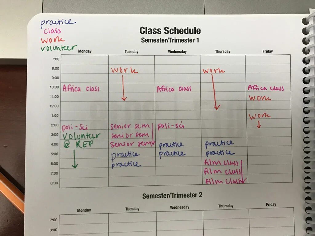 How many days per semester are. How to make a schedule. how to design a school schedule on pc. how to write essay by schedule. look at the calendar and write.