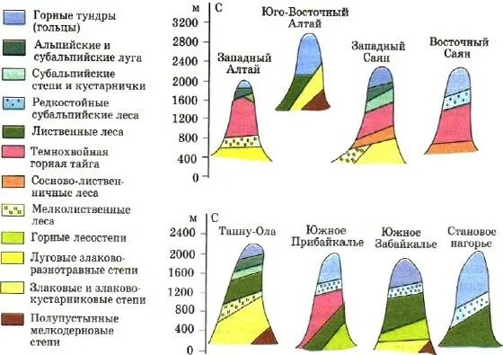 Природные пояса гор урала