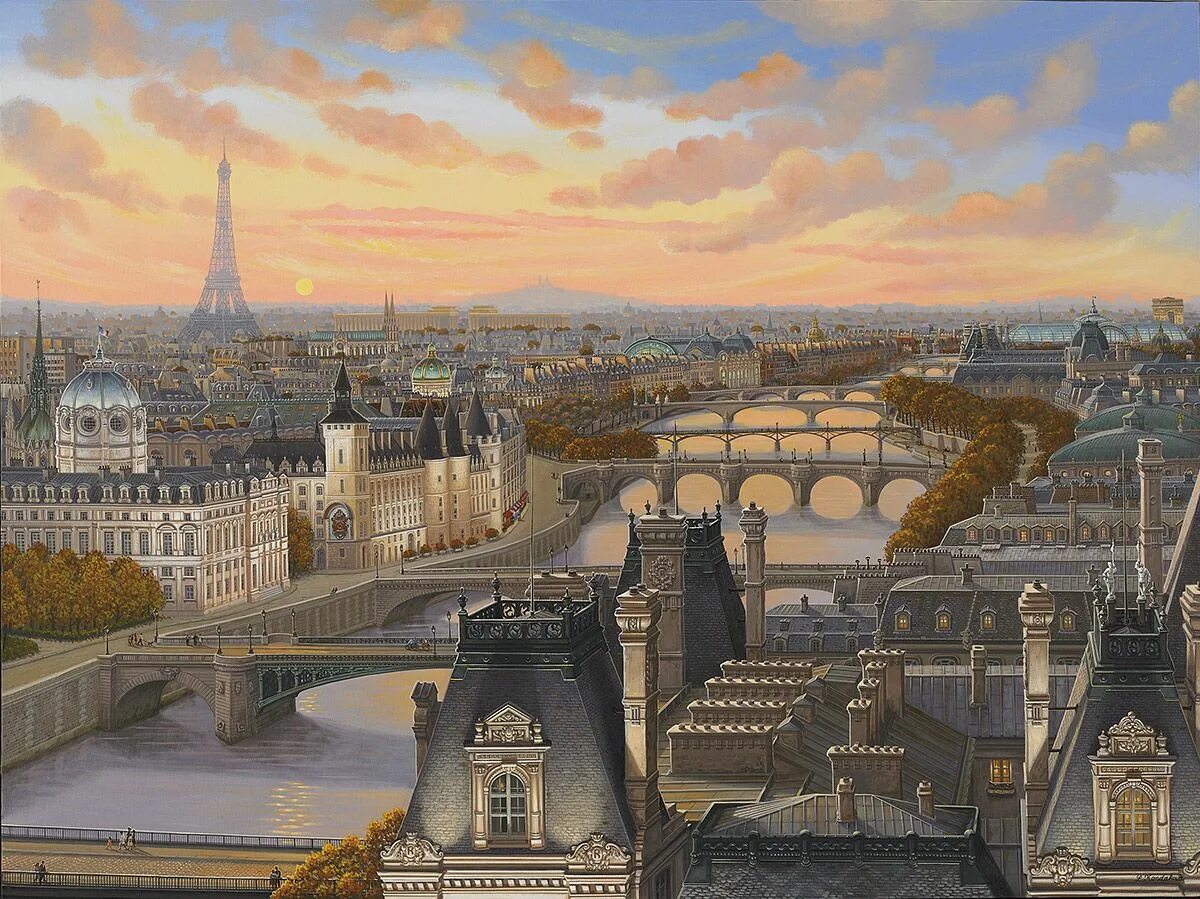 Парижский художник 4 буквы сканворд. Париж пейзаж. Париж живопись.