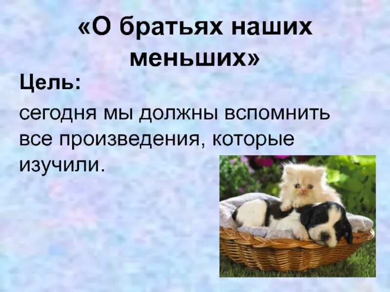 Братья наши меньшие произведения