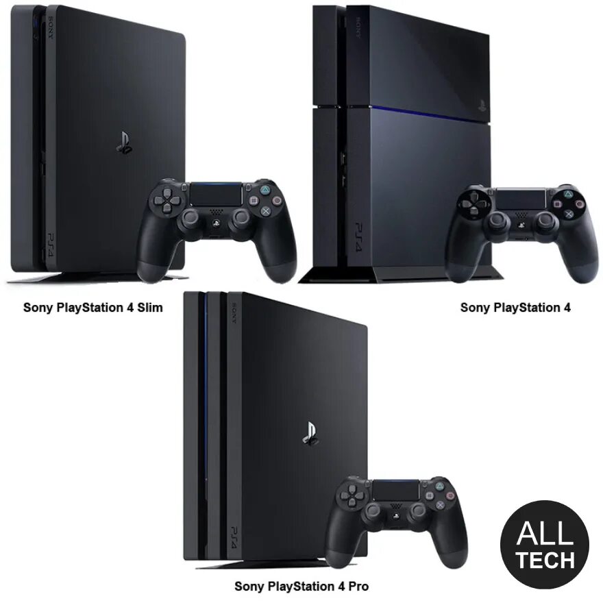 Как отличить ps4. Ps4 Slim Pro. Ps4 fat Slim Pro. Sony PLAYSTATION 4 Pro Slim. Sony PLAYSTATION 4 Slim и fat.