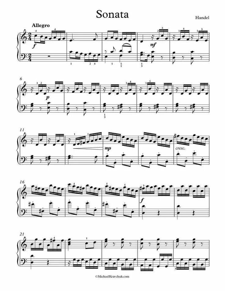 Allegro in c major