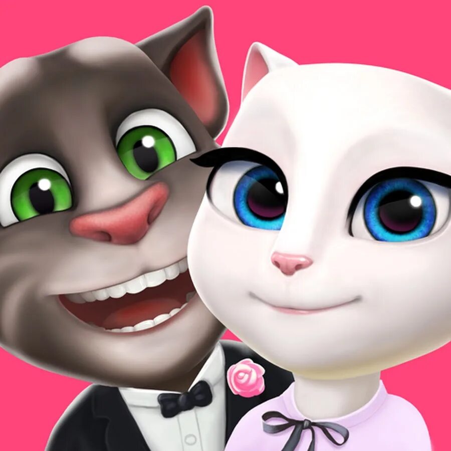 Talking tom 7. Том Анджела том 2. Анджела 2 и том 2 любовь. Том и Анджела.