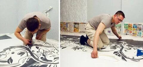 Нарисовать рисунок на полу