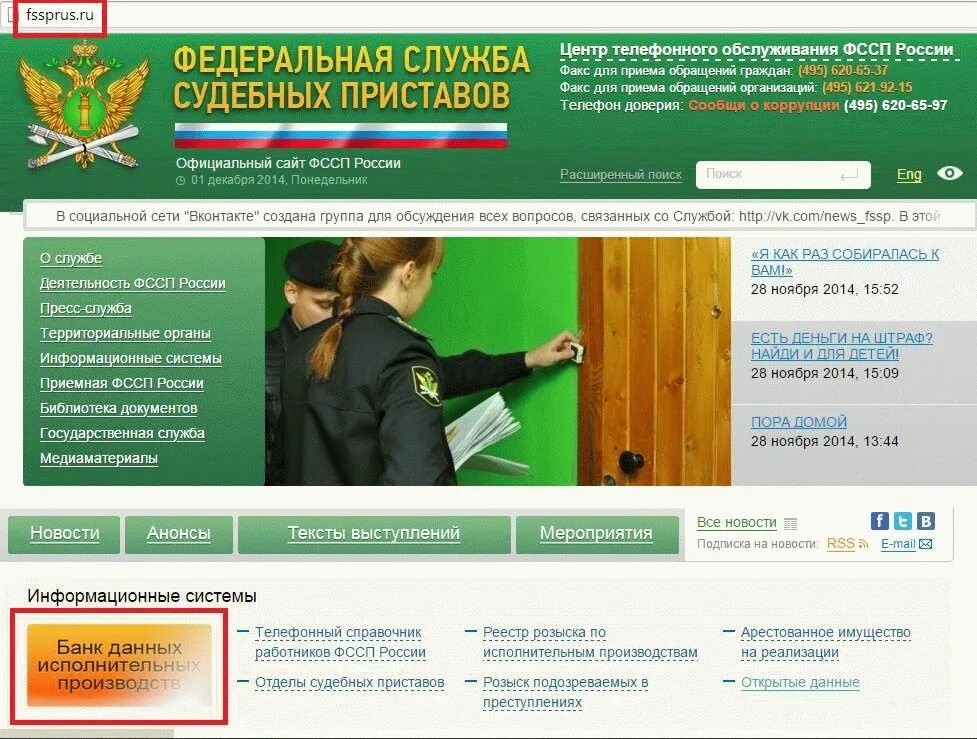 Долги федеральной службы