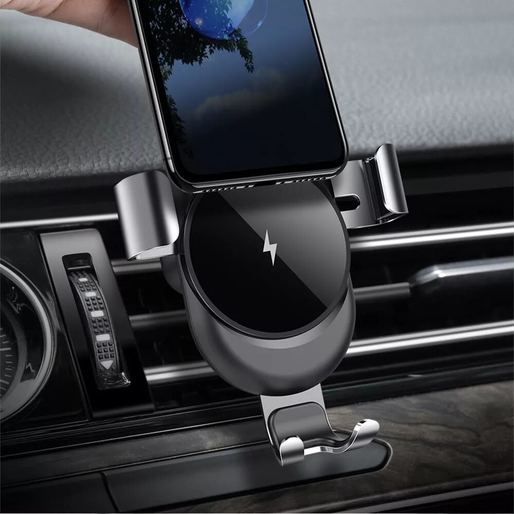 Зарядка смартфона в автомобиле. Air vent phone holder. cafele беспроводная зарядка. автомобильный держатель для самсунг а50. держатель для телефона в машину с беспроводной зарядкой samsung s10+.